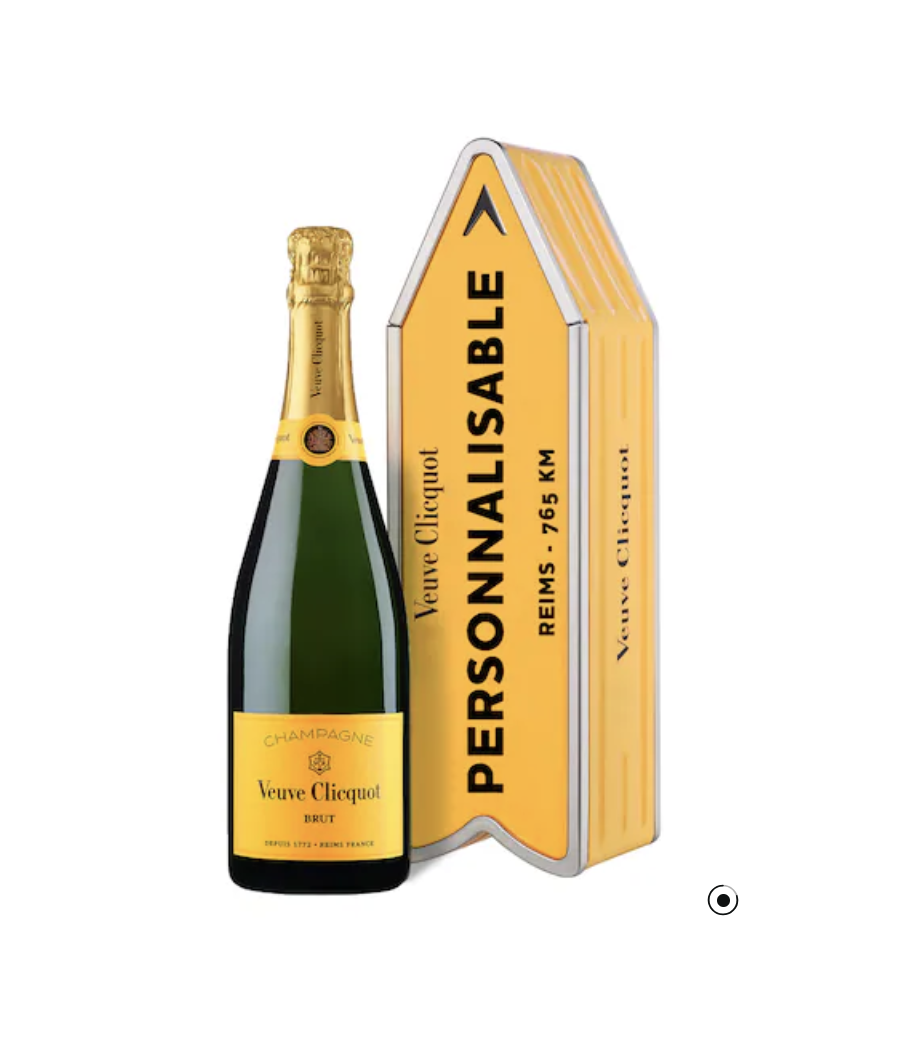 Veuve Clicquot Brut Carte Jaune sous coffret Arrow personnalisable