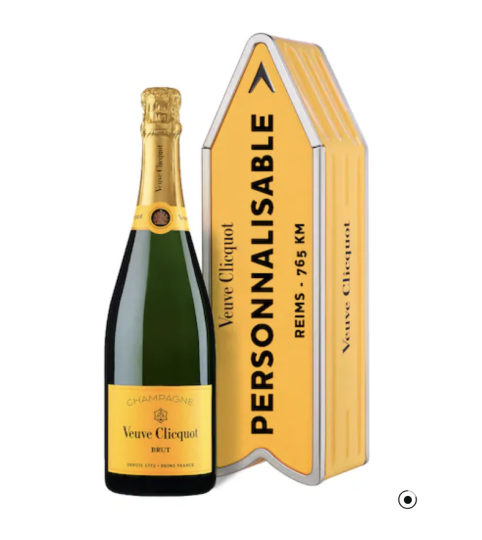 Veuve Clicquot Brut Carte Jaune sous coffret Arrow personnalisable