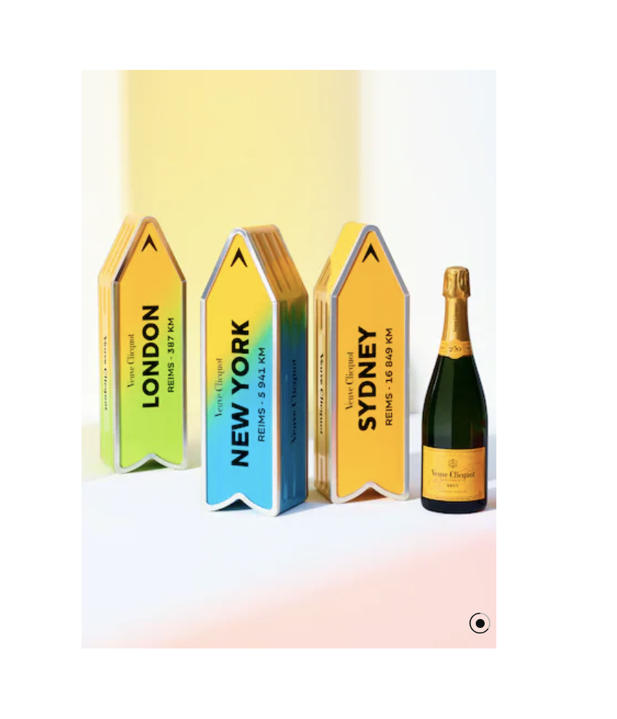 Veuve Clicquot Brut Carte Jaune - Coffret Arrow édition limitée Vert personnalisé 1