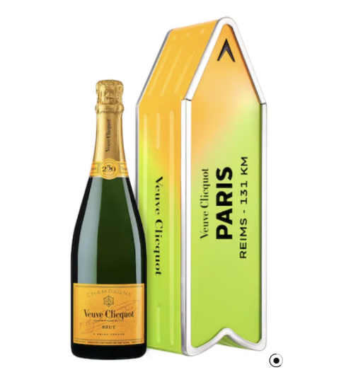 Veuve Clicquot Brut Carte Jaune - Coffret Arrow édition limitée Vert personnalisé