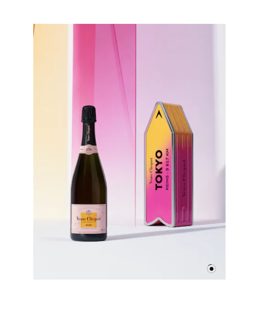 euve Clicquot Rosé sous coffret Arrow édition limitée Rose personnalisable 1