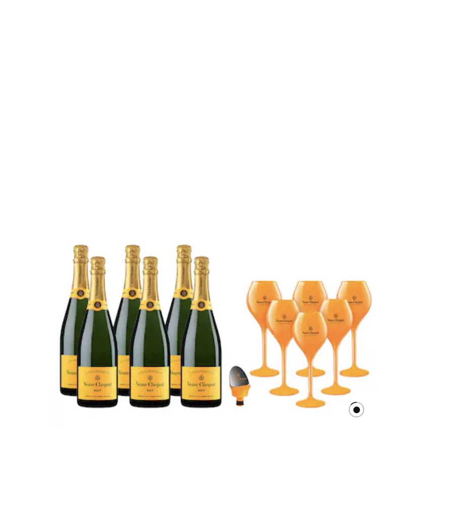 Veuve Clicquot Brut Carte Jaune set de service orange