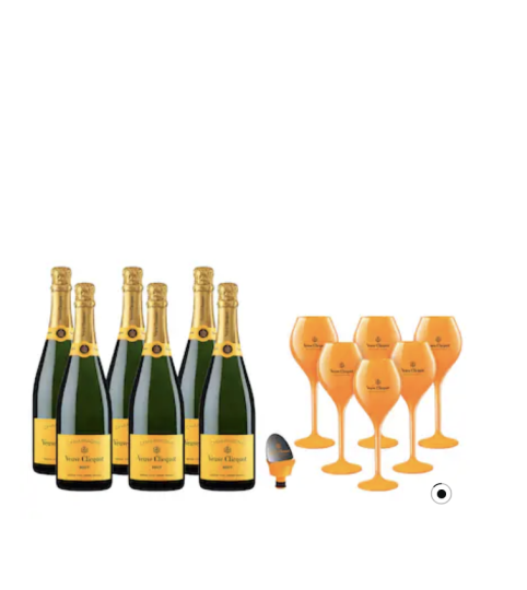 Veuve Clicquot Brut Carte Jaune set de service orange