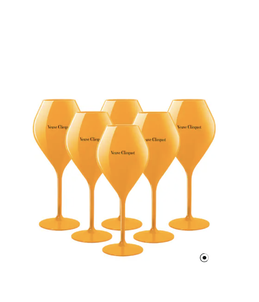 Verres à champagne en acrylique Veuve Clicquot Yellow Label