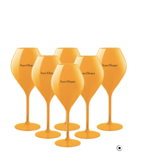 Verres à champagne en acrylique Veuve Clicquot Yellow Label