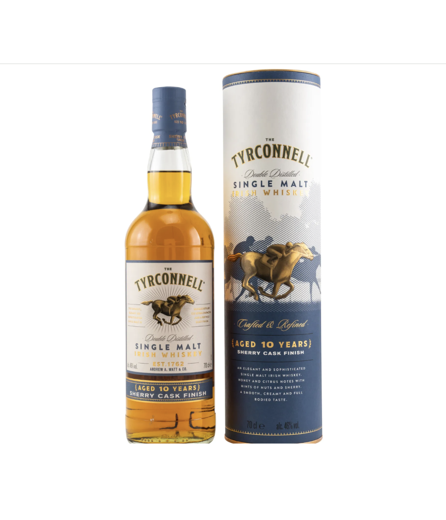 The Tyrconnell 10 Year Old Sherry Finish Irish Whisky with Gift Pack